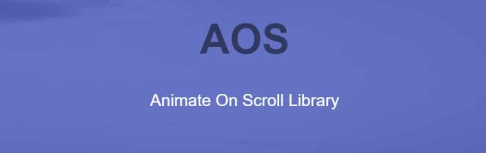 Biblioteca de Animate On Scroll