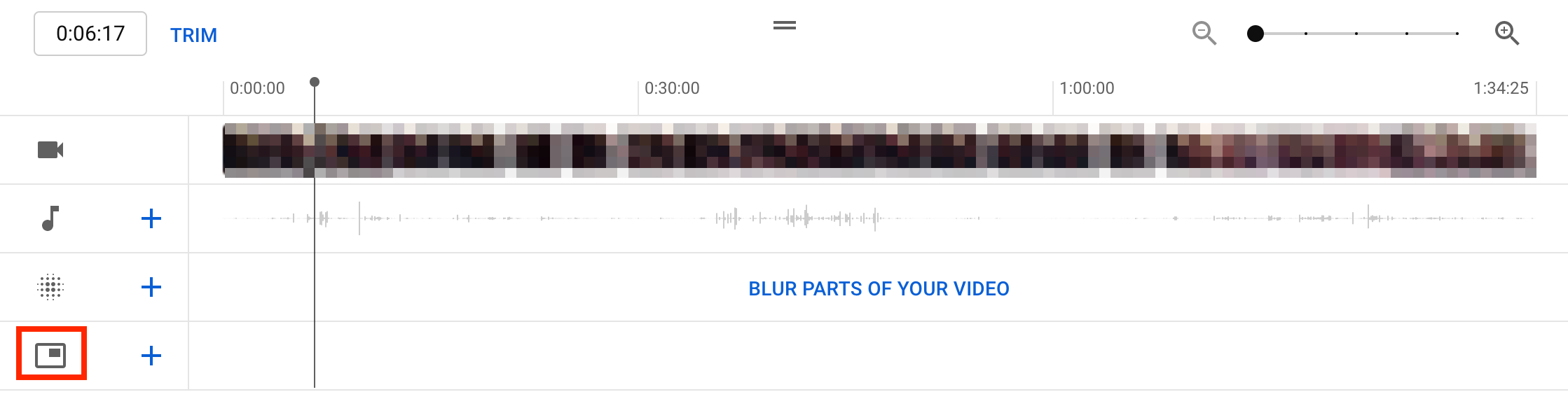 youtube studio video editor timeline panel icono de pantalla final