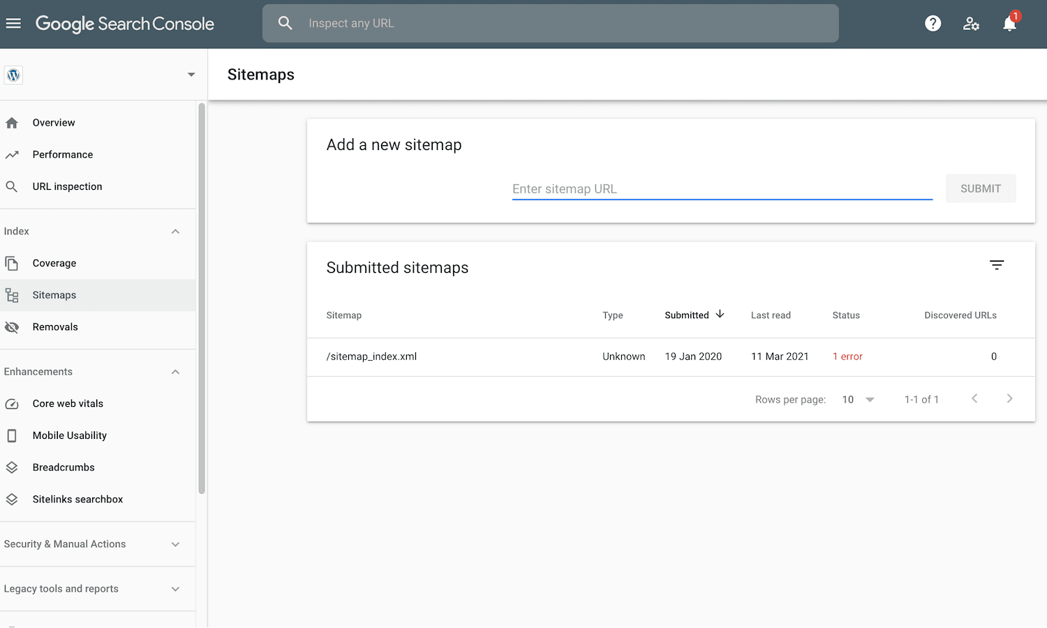 Cómo corregir el error "Elementos en los que se puede hacer clic demasiado juntos" (3 métodos) Envío de un mapa del sitio a través de Google Search Console.