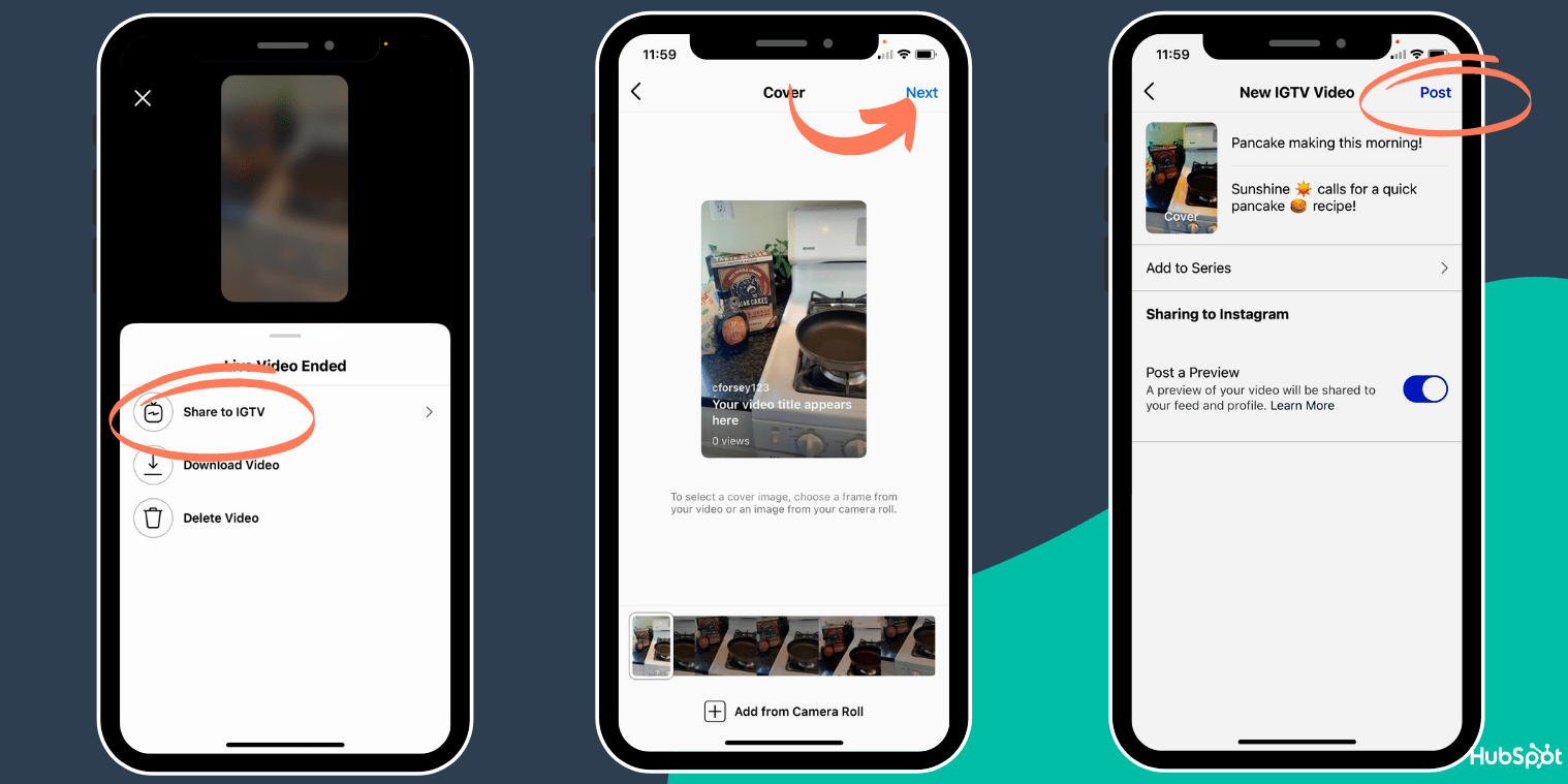 c&oacute;mo guardar tu Instagram Live en IGTV