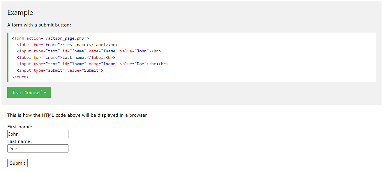 Ejemplo de formulario HTML5