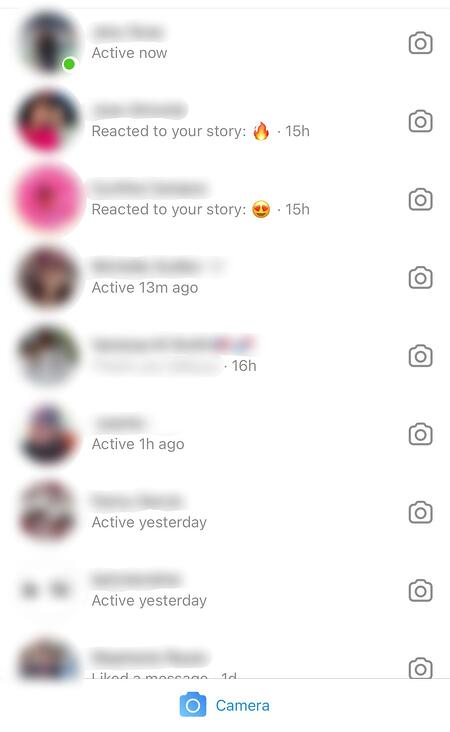 &Uacute;ltima caracter&iacute;stica en l&iacute;nea de Instagram en los mensajes directos de un usuario