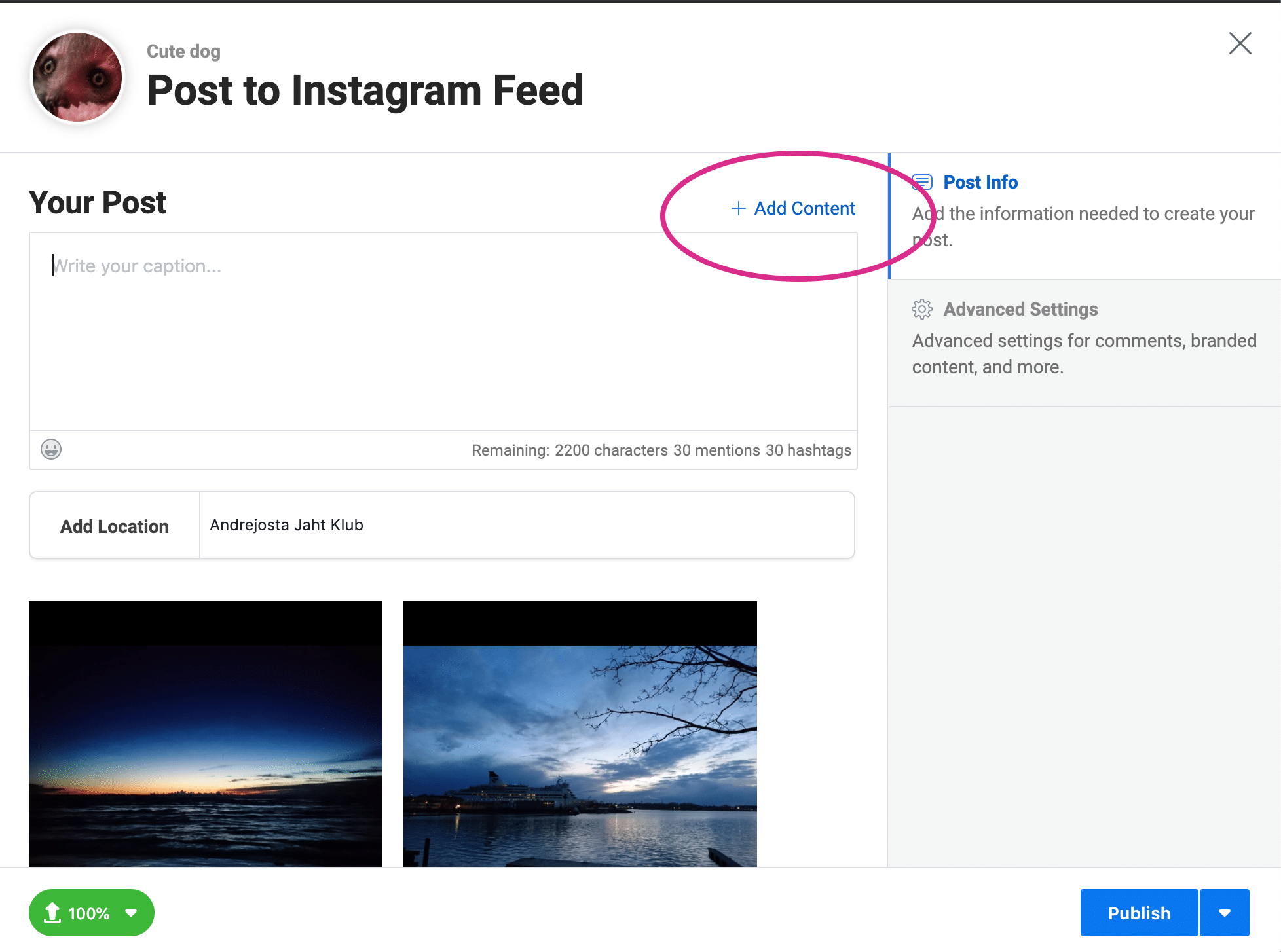 Cómo programar publicaciones de Instagram (3 métodos + consejos adicionales) Uso de Creator Studio para programar publicaciones de Instagram: agregue contenido con varias fotos o videos