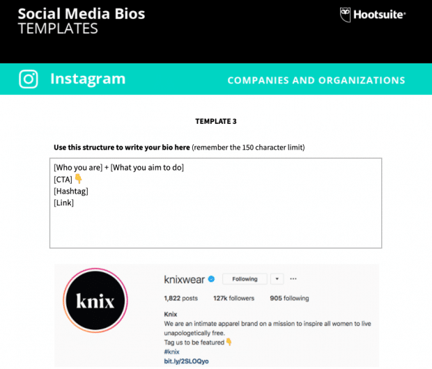 vista previa de plantillas de biograf&iacute;as de redes sociales