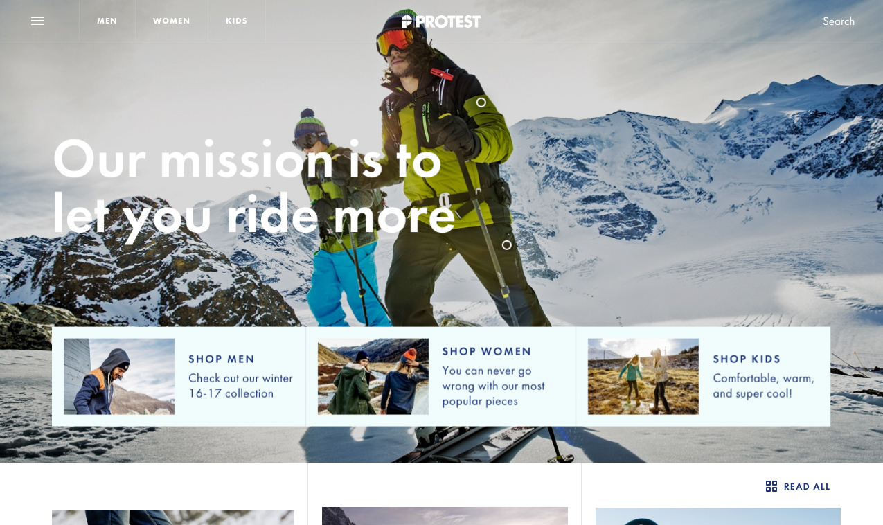 Protest Sportswear ganador del premio al mejor dise&ntilde;o de sitios web 2016