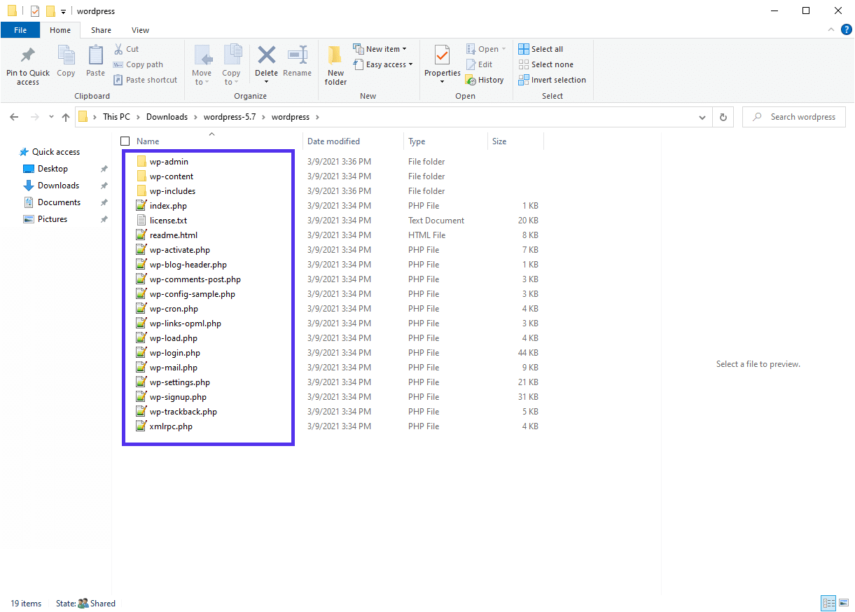 Comprobando todos los archivos de la &uacute;ltima versi&oacute;n de WordPress.