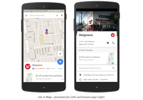 Inteligencia de búsqueda pagada: 8 consejos para obtener fuertes retornos en la inversión publicitaria de PPC Anuncio de PPC de Walgreens en Maps