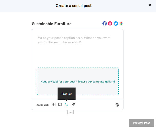 Novedades en sitios web + comercio electrónico de marketing Página de creación de publicaciones sociales en sitios web + comercio electrónico de marketing