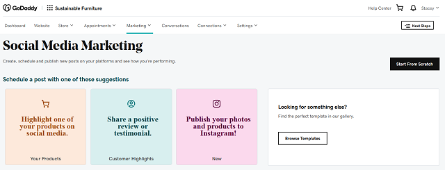 Novedades en sitios web + comercio electrónico de marketing Página de inicio de marketing en redes sociales para sitios web + comercio electrónico de marketing