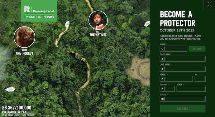 Ganador del premio al mejor dise&ntilde;o de sitios web de Rainforest Guardians 2016