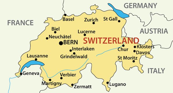 Mapa de suiza Mapa de suiza