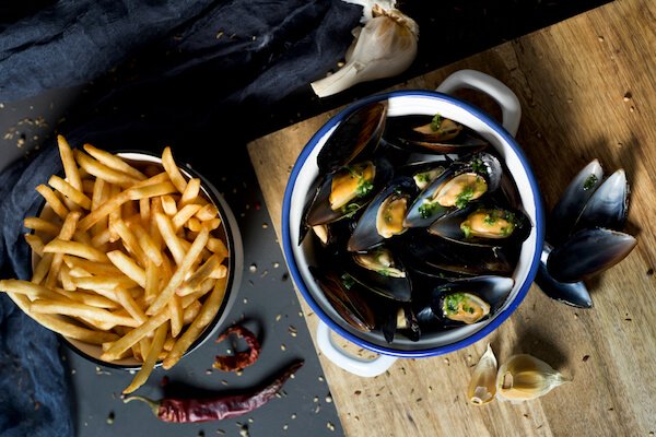Moules Frites belgas - B&eacute;lgica Hecho: Este es uno de los platos belgas m&aacute;s populares