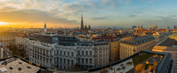 Vista panor&aacute;mica de Viena - Viena es la capital de Austria