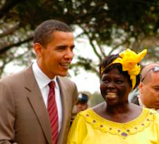 Obama y Maathai en Nairobi 2016 - imagen de Fredrick Onyango / wikicommons