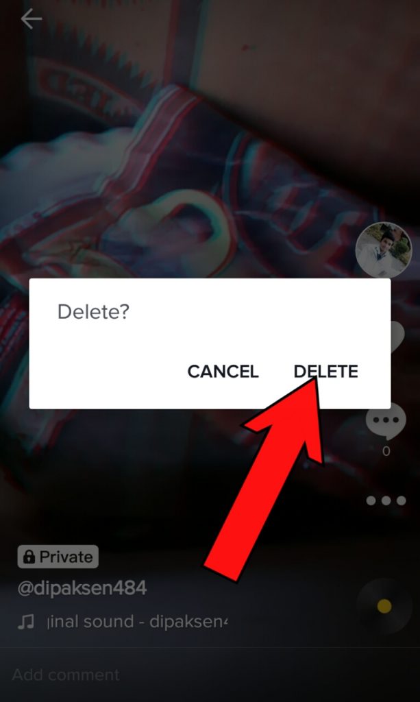 Cómo eliminar un video de TikTok | 5 - Pasos (con captura de pantalla) eliminar Tik Tok vedio