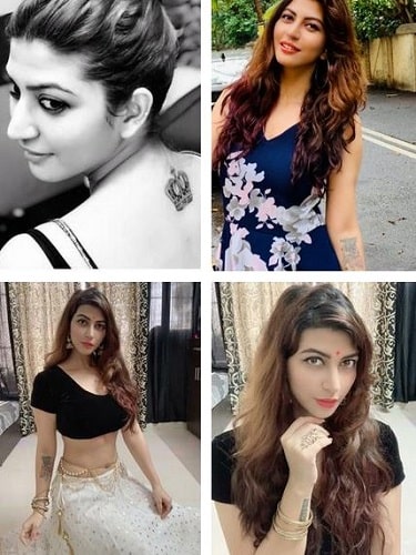 Un collage de los tatuajes de Sara Sharma