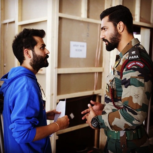 Aditya Dhar en los sets de 'Uri- The Surgical Strike'