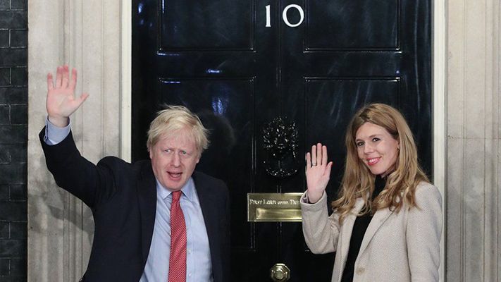 Carrie Symonds con Boris Johnson