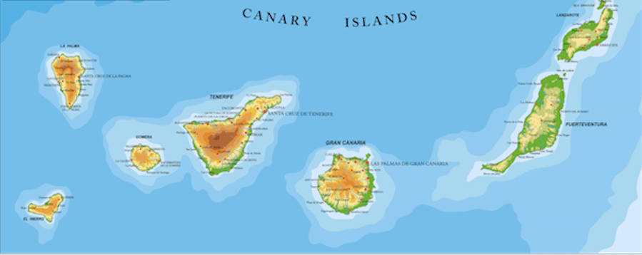 Mapa de las islas canarias