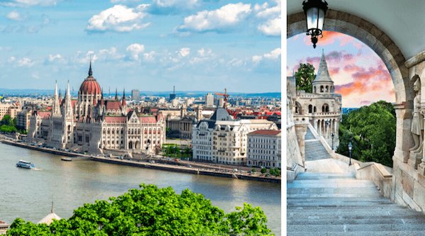 Hungr&iacute;a: Parlamento en Budapest y Basti&oacute;n de los pescadores