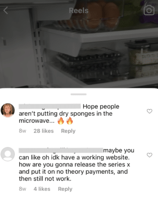 Cómo usar Instagram Reel Insights para hacer mejores carretes Sección de comentarios de Instagram Reel