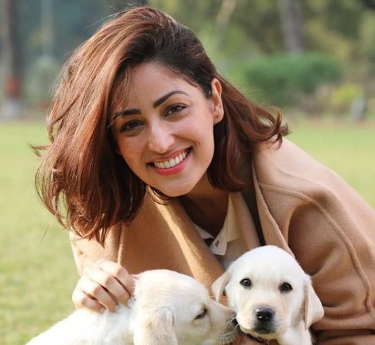 Yami Gautam con perros