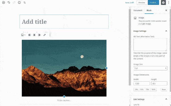 P&aacute;gina de edici&oacute;n en el editor Gutenberg de WordPress