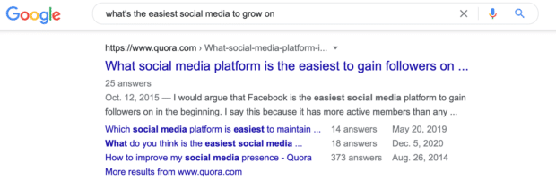 &iquest;Cu&aacute;les son las redes sociales m&aacute;s f&aacute;ciles de hacer crecer en la B&uacute;squeda de Google?