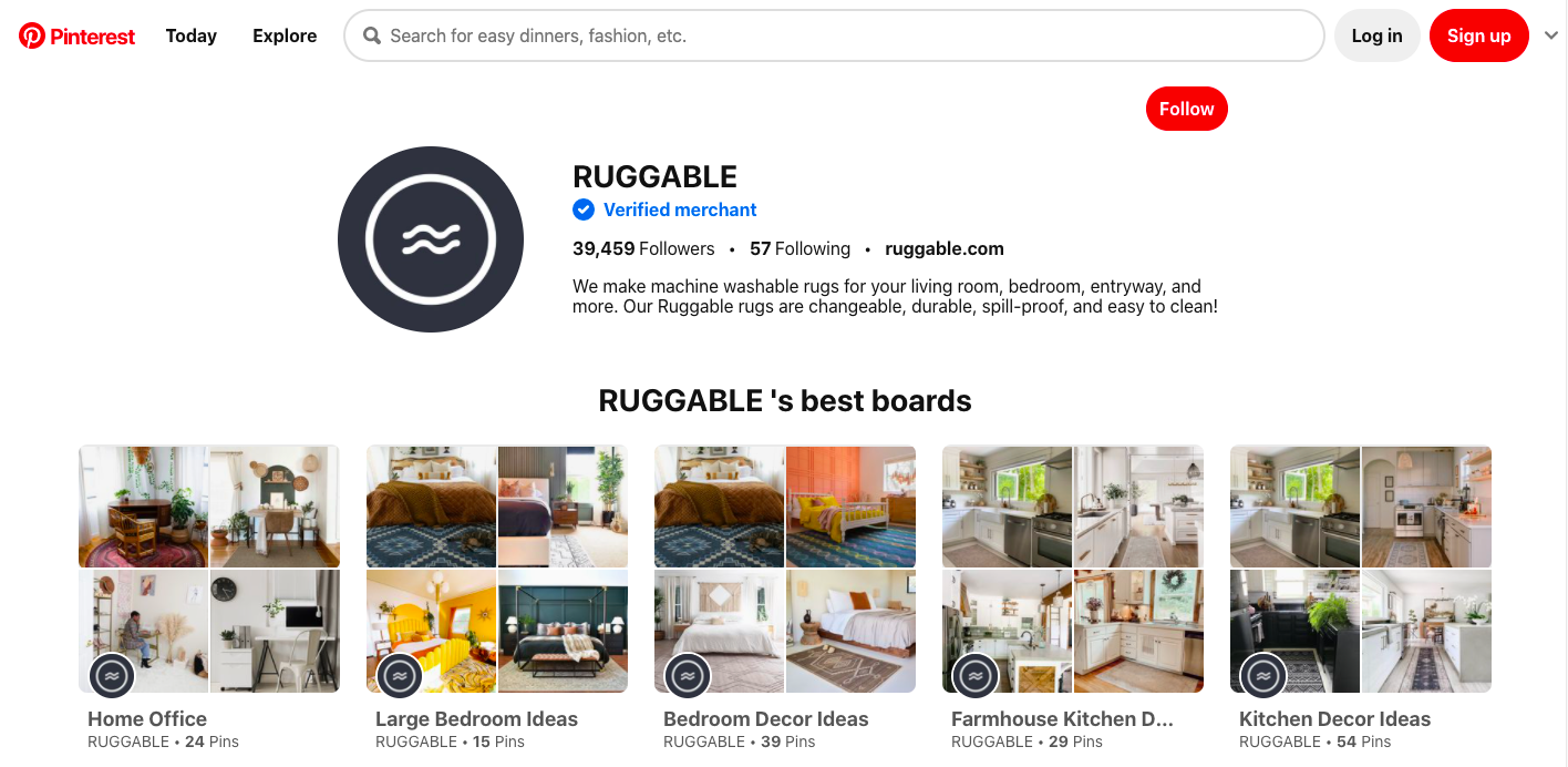 Tablero de Pinterest resistente