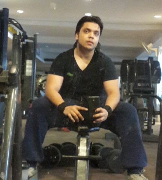 Deepanshu Singh dentro del gimnasio