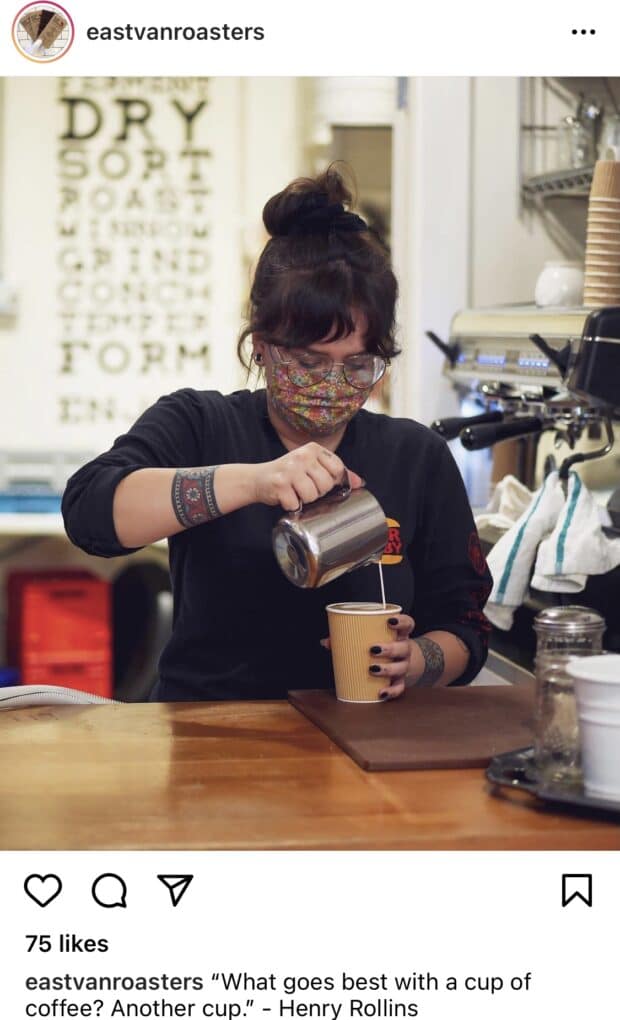 264 leyendas creativas de Instagram para publicaciones destacadas Cotización de café East Van Roasters