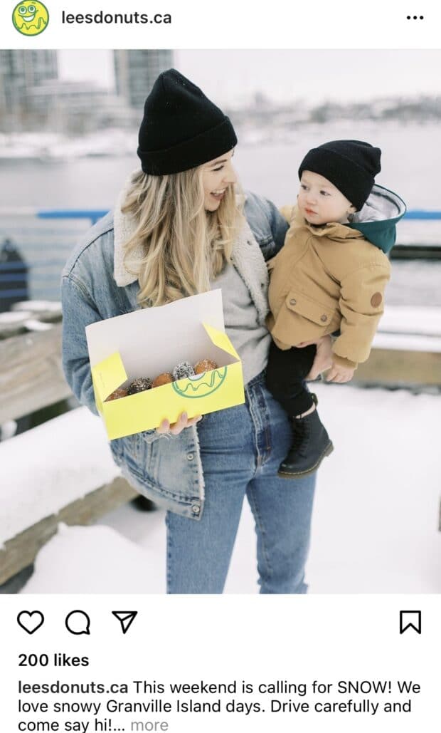 264 leyendas creativas de Instagram para publicaciones destacadas Leyenda de Instagram de Lee's Donuts Snow Granville Island