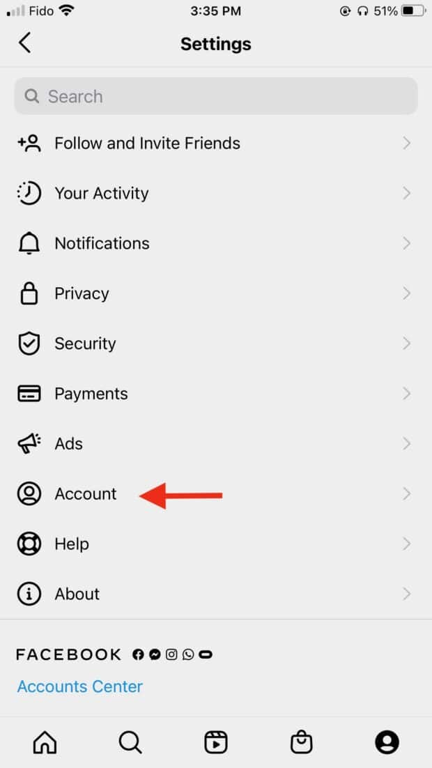 Configuraciones de la cuenta