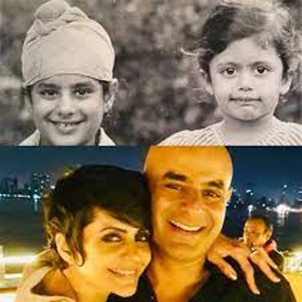 Mandira Bedi con su hermano