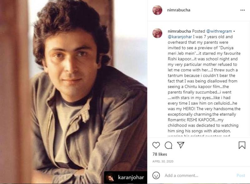Publicaci&oacute;n de Instagram de Nimra Bucha