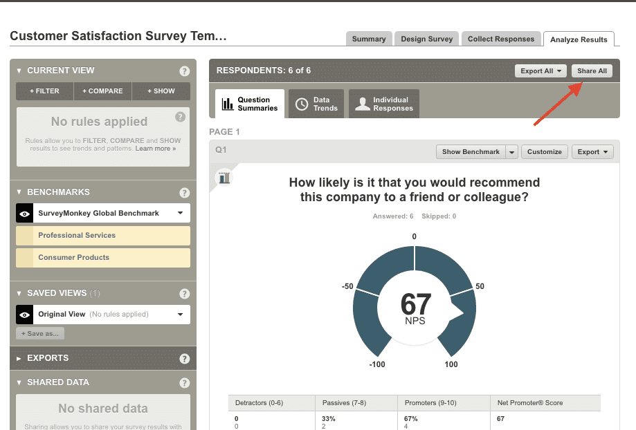 Creador de cuestionarios Survey Monkey