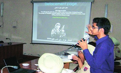 Trishneet Arora durante un taller sobre ciberdelito en Ludhiana
