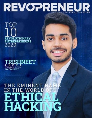 Trishneet Arora aparece en la portada de una revista