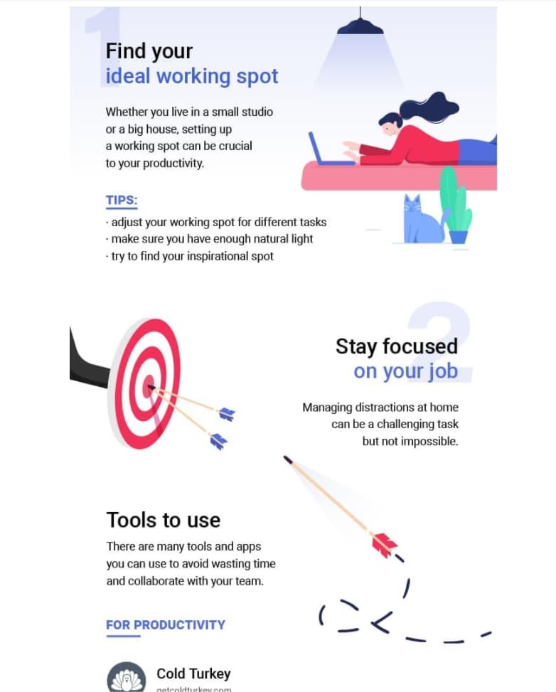 infograf&iacute;a de productividad para trabajar desde casa