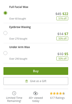 Principio de escasez de Groupon