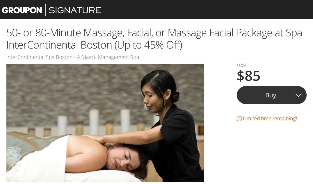 Oferta por tiempo limitado de Groupon