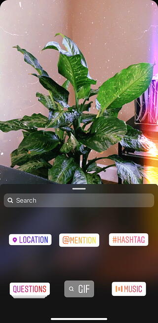 Opciones de pegatinas en las Historias de Instagram