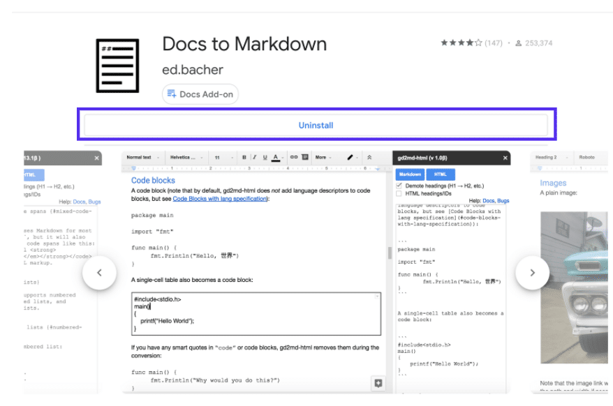 Instalar en pc bot&oacute;n para Docs a Markdown.