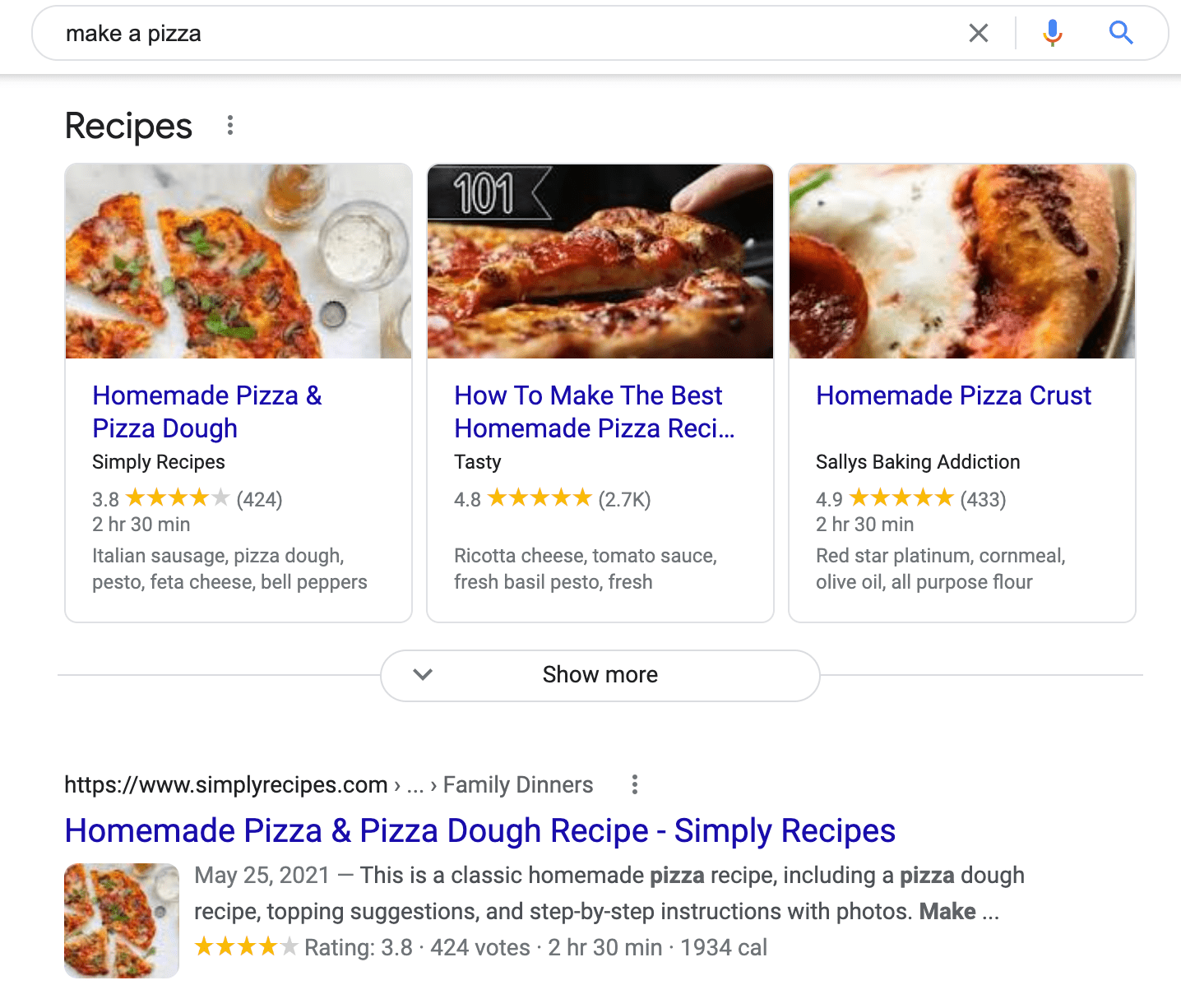 ¿Qué es exactamente la búsqueda semántica (y cómo afecta al SEO)? resultados de la búsqueda para el término de búsqueda hacer una pizza