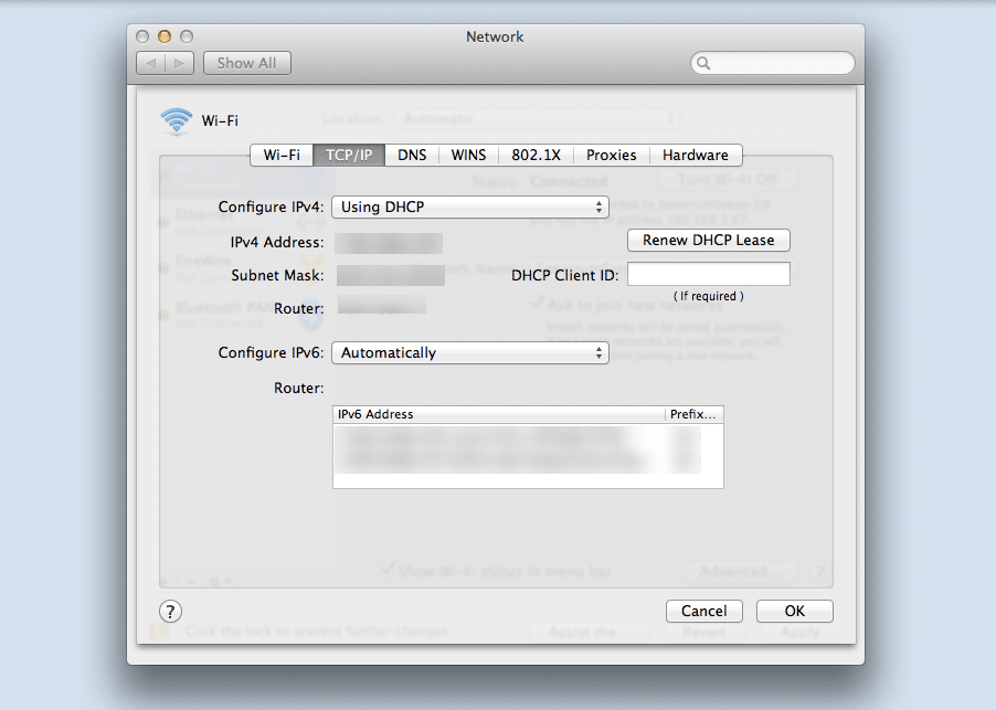 Encontrar su dirección IP en macOS.