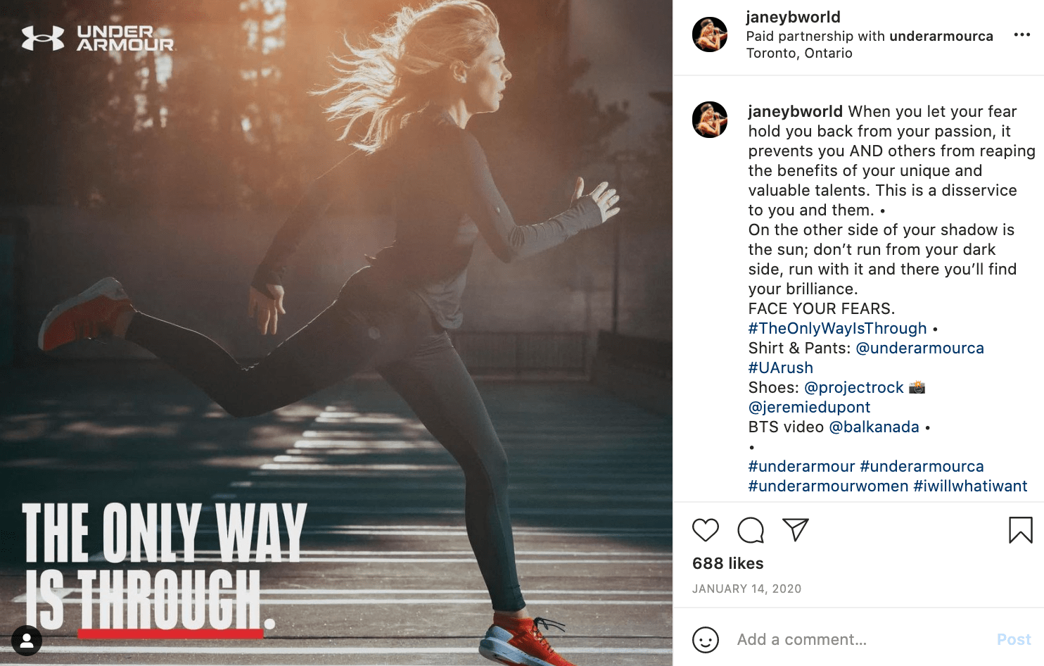 La guía definitiva para el marketing en Internet La campaña de Instagram de Under Armour, un ejemplo de marketing en Internet.