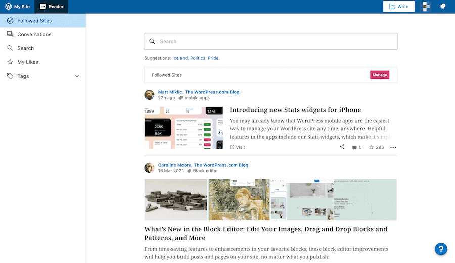 El backend de Calypso para WordPress.com se basa en React.