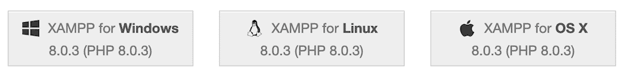 La p&aacute;gina de descargas de XAMPP.