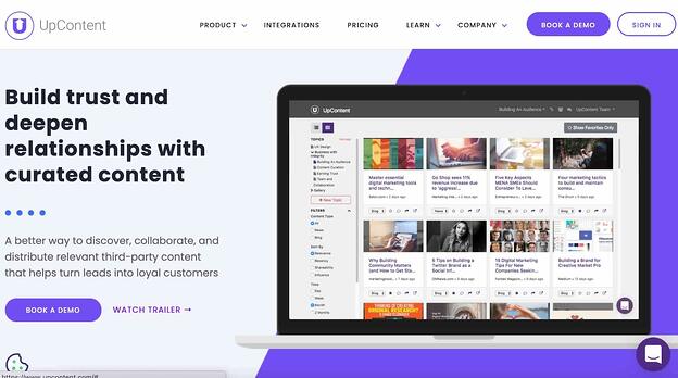 10 herramientas de selección de contenido que todo profesional de marketing necesita Herramienta de curación de contenido UpContent