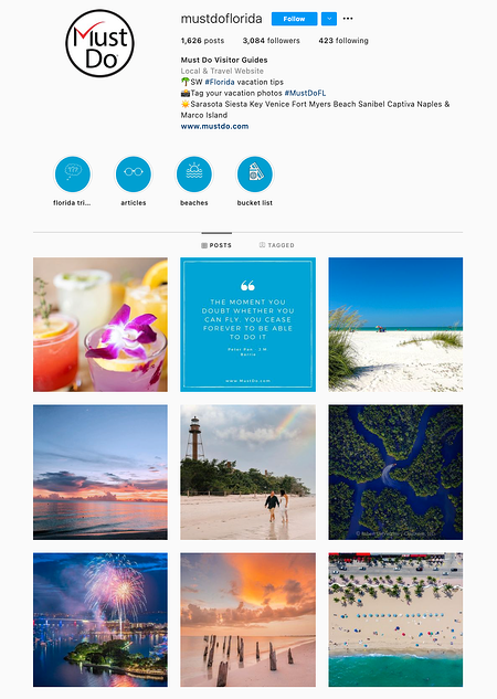 Ejemplo de tema de Instagram de un sujeto